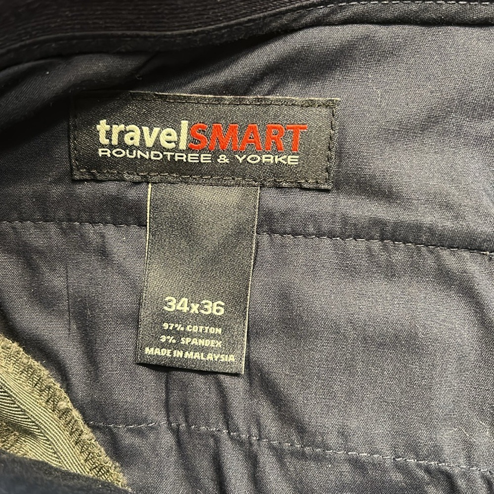 Roundtree & Yorke TravelSmart Quiet Luxury Mens 34x36 Gray Classic Fit Pants - Picture 3 of 10